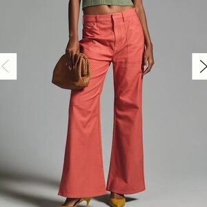 Anthropologie Pilcro Painter Puddle Pants in Coral Size 29P